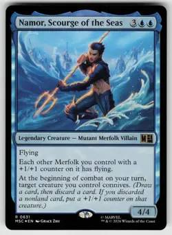Namor, Scourge of the Seas 631 Commander: Marvel Super Heroes Foil MTG - Image 1
