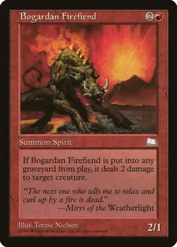 MTG Bogardan Firefiend ** Weatherlight ** English - Image 1