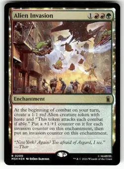 Alien Invasion 200 NM Foil MTG Marvel Super Heroes Magic - Image 1
