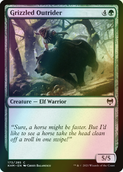 MTG Grizzled Outrider Foil ** Kaldheim ** English (NM) - Image 1