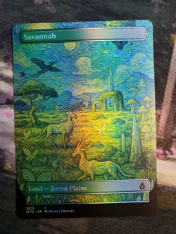 Savannah FOIL Original Dual Land Proxy Card Custom Van Gogh Painting Art Design - Image 3
