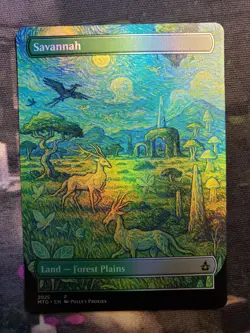 Savannah FOIL Original Dual Land Proxy Card Custom Van Gogh Painting Art Design - Image 4