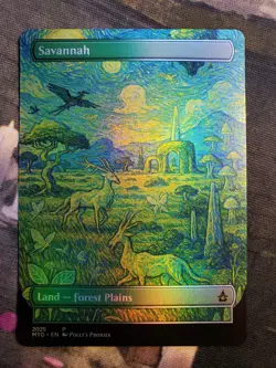 Savannah FOIL Original Dual Land Proxy Card Custom Van Gogh Painting Art Design - Image 5