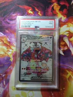 2023 Pokemon CHARIZARD EX #215/197, PSA GRADED Mint 9 , Ultra Rare Foil Card - Image 1