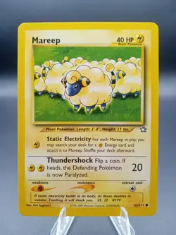 2000 Pokemon Neo Genesis Mareep #65 Extremely LP - Image 1