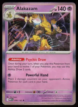 Alakazam 056/132 Rare Mega Evolution Pokemon Holo Near Mint - Image 1