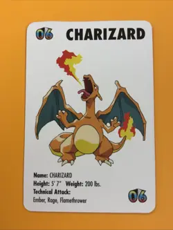 Charizard 1998 KFC Pokemon Card Game Promo #06 Mini card Kentucky Fired Chicken - Image 1