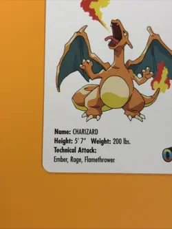Charizard 1998 KFC Pokemon Card Game Promo #06 Mini card Kentucky Fired Chicken - Image 5