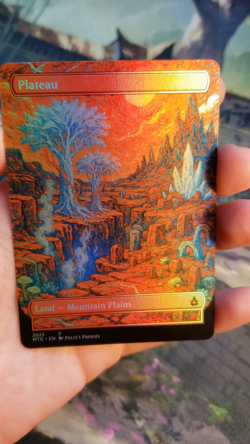 Plateau FOIL Original Dual Land Proxy Card Custom Van Gogh Painting Art Design - Image 2