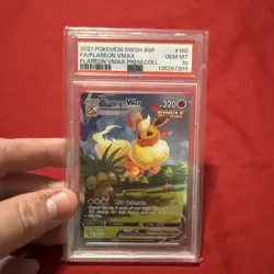 FLAREON VMAX 2021 POKEMON BLACK STAR PROMO ALT ART PREMIUM #SWSH180 PSA 10 - Image 1