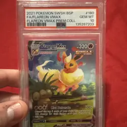 FLAREON VMAX 2021 POKEMON BLACK STAR PROMO ALT ART PREMIUM #SWSH180 PSA 10 - Image 2