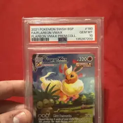 FLAREON VMAX 2021 POKEMON BLACK STAR PROMO ALT ART PREMIUM #SWSH180 PSA 10 - Image 4
