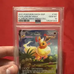 FLAREON VMAX 2021 POKEMON BLACK STAR PROMO ALT ART PREMIUM #SWSH180 PSA 10 - Image 5