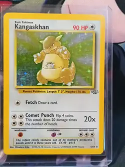 Pokemon TCG Kangaskhan Jungle Holo Card 5/64 Unlimited Rare, LP Condition - Image 1