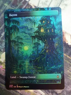Bayou FOIL Original Dual Land Proxy Card Custom Van Gogh Painting Art Design - Image 4