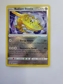 Pokemon TCG Radiant Steelix 124/196 Ultra Rare Lost Origin NM Condition - Image 1
