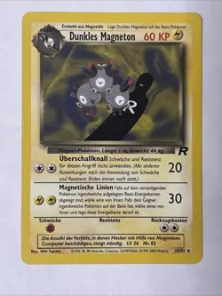 Pokemon DARK MAGNETON (DUNKLES MAGNETON) 28/82 Team Rocket RARE - NM/M - GERMAN - Image 1