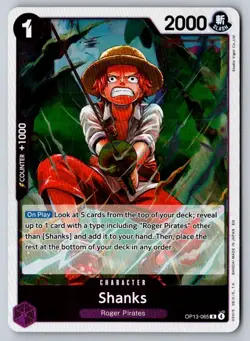 Shanks (065) OP13-065 Carrying On His Will One Piece - Image 1
