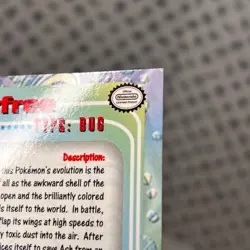 1999 Topps TV Series #12 Butterfree Flames Card Pokemon TCG Foil Black Label #12 - Image 2