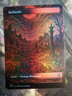 Badlands FOIL Original Dual Land Proxy Card Custom Van Gogh Painting Art Design - Image 3
