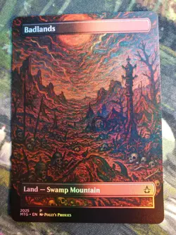 Badlands FOIL Original Dual Land Proxy Card Custom Van Gogh Painting Art Design - Image 4