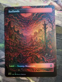 Badlands FOIL Original Dual Land Proxy Card Custom Van Gogh Painting Art Design - Image 5
