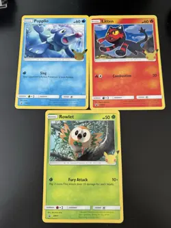 Pokemon First Partner Pack “Alola” - 25th Anniversary - Jumbo Card Set of 3 - Image 1