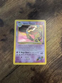 Sabrina's Alakazam Pokemon Card Unlimited Holo Rare 16/132 - Image 1
