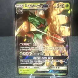 Decidueye GX Sun & Moon Base Set #12 (2017) Ultra Rare NM Pokemon TCG Card - Image 1
