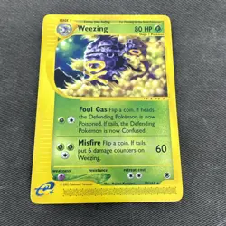 Weezing #70/165 Expedition 2002 Regular Non-Holo Rare Pokemon e-Card MP - Image 1
