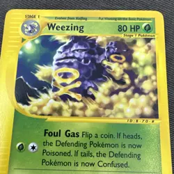 Weezing #70/165 Expedition 2002 Regular Non-Holo Rare Pokemon e-Card MP - Image 2