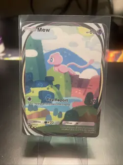 Mew Pokemon TCG Pocket Custom Color Flash Holo Fanart Card - Image 1