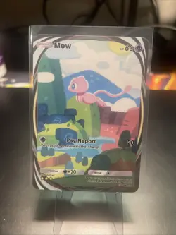 Mew Pokemon TCG Pocket Custom Color Flash Holo Fanart Card - Image 2