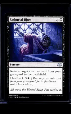 2022 MTG Magic The Gathering 2X2 Double Masters 2022 #95 Unburial Rites - Image 1