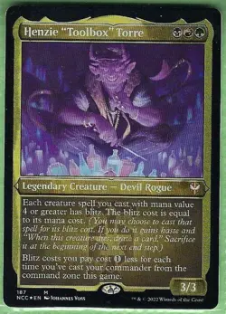 MTG Magic The Gathering Henzie “ Toolbox “ Torre Foil Devil Rogue Commander - Image 1