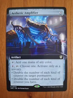 Aetheric Amplifier DRC 034 Rare Ext. Art Aetherdrift Artifact Commander NM MTG - Image 1