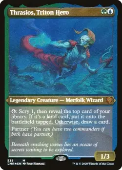 Thrasios, Triton Hero - Foil Etched Commander Legends NM MTG - Image 1