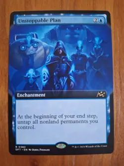 Unstoppable Plan DFT 382 Rare Ext. Art Aetherdrift Kilo EOE Commander NM MTG - Image 1