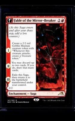 2022 MTG Magic The Gathering NEO Neon Dynasty #141 Fable of the Mirror-Breaker - Image 1