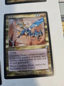 MTG - Crackling Drake Retro Frame - Modern Horizons 3 - Image 1