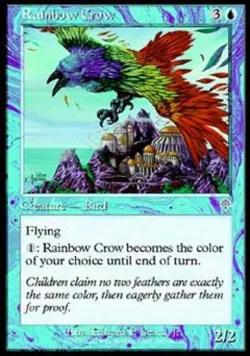 Rainbow Crow -Foil Medium Play MTG Invasion - Image 1