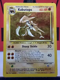 Kabutops 9/62 Fossil Holo Rare 1999 WOTC Pokemon TCG MP - Image 3