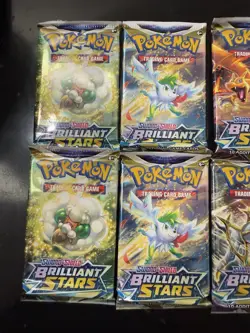 POKEMON TCG! 6x SWSH Brilliant Stars BOOSTER PACK SEALED BRAND NEW - Lot Of 6 - Image 3