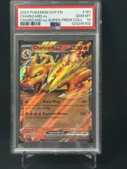 2024 POKEMON SVP EN-SV BLACK STAR PROMO #161 CHARIZARD EX PSA 10 - Image 1