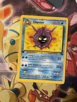 1st Edition Cloyster 32/62 Pokemon TCG WOTC Base Set Fossil LP - Image 1