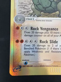 Pokemon Vintage Reverse Holo Golem EX Dragon 2003 Tcg - Image 5