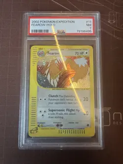 PSA 7 NEAR MINT Pokemon Fearow Holo Rare 2002 Expedition #11/165 - Image 1