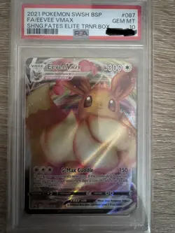 Eevee Vmax #087 - PSA 10 - Full Art - 2021 SWSH Black Star Promo - Pokemon TCG - Image 1