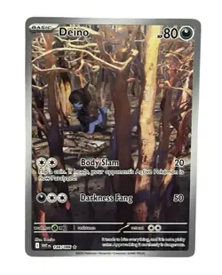 Deino Scarlet & Violet White Flare Illustration Rare Holo Card 146/086 - Image 1