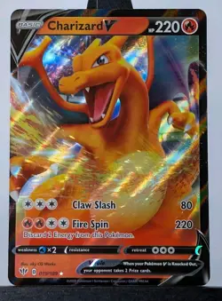 Charizard V #019/189 SWSH03 Darkness Ablaze Ultra Rare Holo Pokemon Card - Image 1